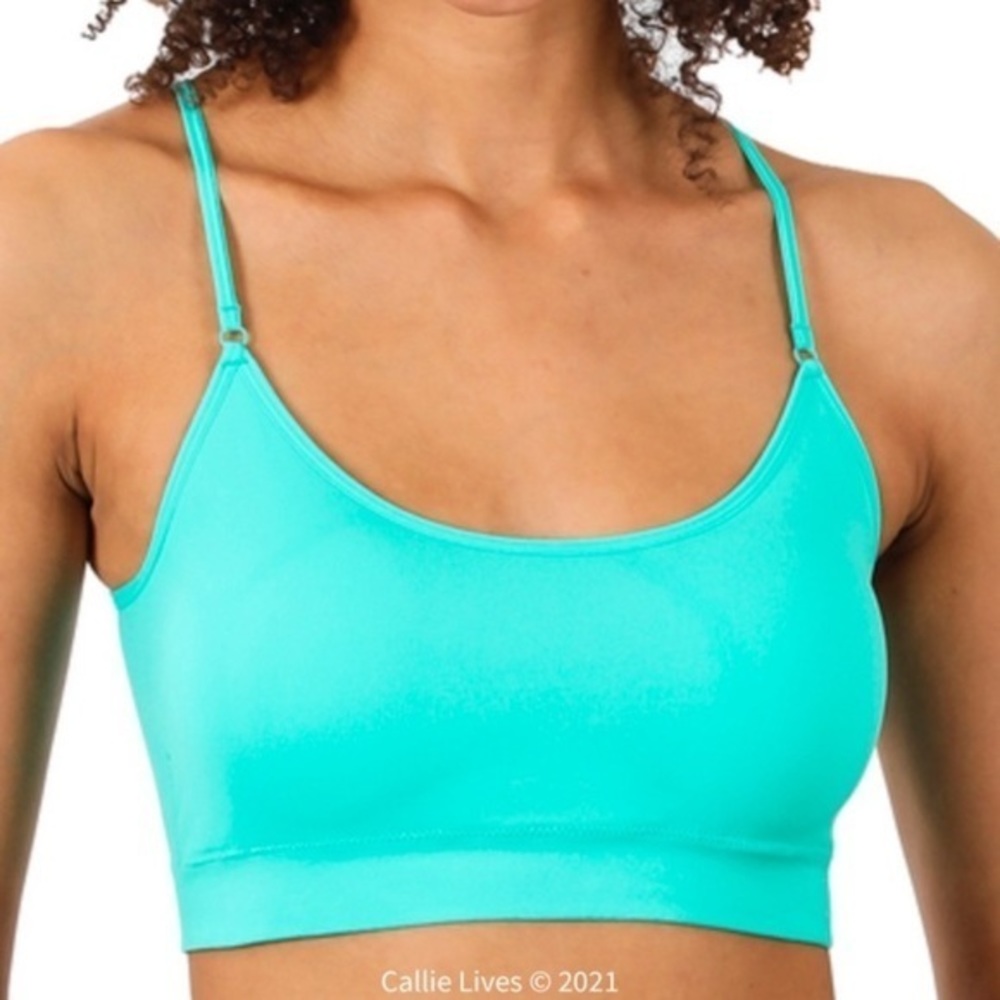 Seamless Criss Cross Padded Cami Bra